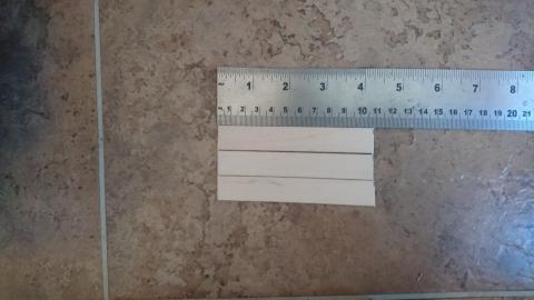 Strips cut to 10.75cm